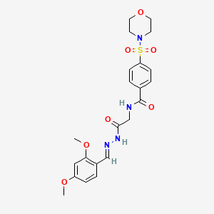 (E)-N-(2-(2-(2,4-dimethoxybenzylidene)hydrazinyl)-2-oxoethyl)-4-(morpholinosulfonyl)benzamide