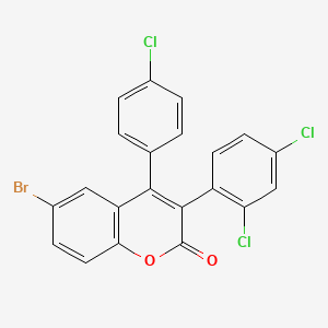 6-Bromo-4-(4-chlorophenyl)-3-(2,4-dichlorophenyl)chromen-2-one