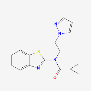 N-(2-(1H-pyrazol-1-yl)ethyl)-N-(benzo[d]thiazol-2-yl)cyclopropanecarboxamide