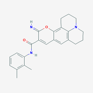 molecular formula C24H25N3O2 B2732526 N-(2,3-dimethylphenyl)-4-imino-3-oxa-13-azatetracyclo[7.7.1.0^{2,7}.0^{13,17}]heptadeca-1,5,7,9(17)-tetraene-5-carboxamide CAS No. 902507-55-5