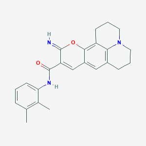 N-(2,3-dimethylphenyl)-4-imino-3-oxa-13-azatetracyclo[7.7.1.0^{2,7}.0^{13,17}]heptadeca-1,5,7,9(17)-tetraene-5-carboxamide