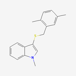 3-[(2,5-Dimethylphenyl)methylsulfanyl]-1-methylindole