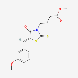methyl 4-[(5Z)-5-[(3-methoxyphenyl)methylidene]-4-oxo-2-sulfanylidene-1,3-thiazolidin-3-yl]butanoate