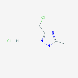 3-(Chloromethyl)-1,5-dimethyl-1,2,4-triazole;hydrochloride