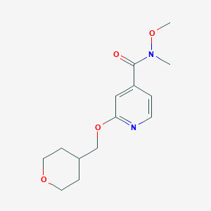 N-methoxy-N-methyl-2-((tetrahydro-2H-pyran-4-yl)methoxy)isonicotinamide