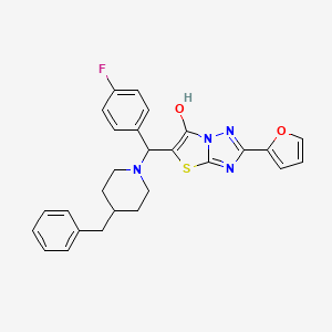 5-((4-Benzylpiperidin-1-yl)(4-fluorophenyl)methyl)-2-(furan-2-yl)thiazolo[3,2-b][1,2,4]triazol-6-ol