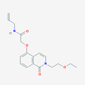 molecular formula C18H22N2O4 B2732588 N-allyl-2-((2-(2-ethoxyethyl)-1-oxo-1,2-dihydroisoquinolin-5-yl)oxy)acetamide CAS No. 898457-52-8