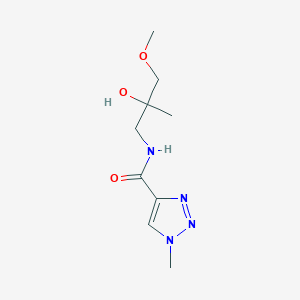 molecular formula C9H16N4O3 B2732591 N-(2-羟基-3-甲氧基-2-甲基丙基)-1-甲基-1H-1,2,3-三唑-4-羧酰胺 CAS No. 1790198-75-2