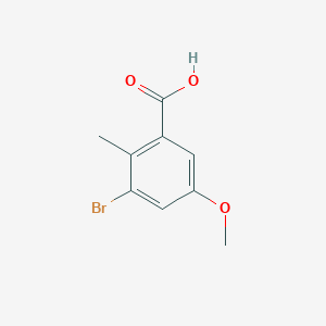 molecular formula C9H9BrO3 B2732592 3-bromo-5-methoxy-2-methylbenzoic acid CAS No. 13979-61-8