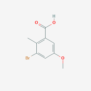 molecular formula C9H9BrO3 B2732592 Benzoic acid, 3-bromo-5-methoxy-2-methyl- CAS No. 13979-61-8