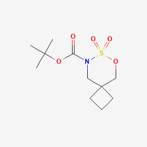 molecular formula C11H19NO5S B2732595 Tert-butyl 7,7-dioxo-6-oxa-7lambda6-thia-8-azaspiro[3.5]nonane-8-carboxylate CAS No. 2305255-06-3