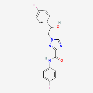 molecular formula C17H14F2N4O2 B2732596 N-(4-fluorophenyl)-1-[2-(4-fluorophenyl)-2-hydroxyethyl]-1H-1,2,4-triazole-3-carboxamide CAS No. 2108426-66-8