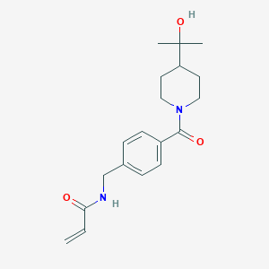 N-[[4-[4-(2-Hydroxypropan-2-yl)piperidine-1-carbonyl]phenyl]methyl]prop-2-enamide