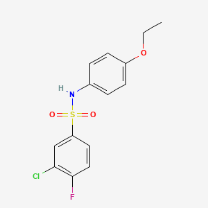 molecular formula C14H13ClFNO3S B2732610 3-chloro-N-(4-ethoxyphenyl)-4-fluorobenzenesulfonamide CAS No. 612043-09-1