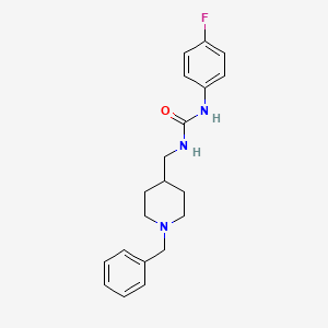 molecular formula C20H24FN3O B2732613 1-((1-Benzylpiperidin-4-yl)methyl)-3-(4-fluorophenyl)urea CAS No. 1207043-49-9