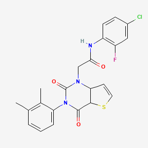 molecular formula C22H17ClFN3O3S B2732666 N-(4-chloro-2-fluorophenyl)-2-[3-(2,3-dimethylphenyl)-2,4-dioxo-1H,2H,3H,4H-thieno[3,2-d]pyrimidin-1-yl]acetamide CAS No. 1291845-34-5