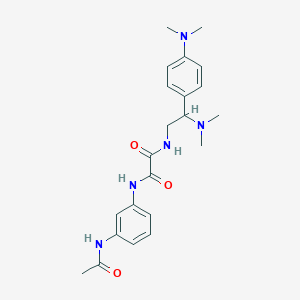 molecular formula C22H29N5O3 B2732676 N-[2-(dimethylamino)-2-[4-(dimethylamino)phenyl]ethyl]-N'-(3-acetamidophenyl)ethanediamide CAS No. 941933-13-7