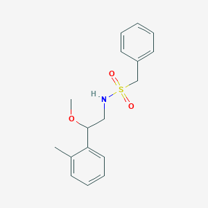 molecular formula C17H21NO3S B2732682 N-[2-METHOXY-2-(2-METHYLPHENYL)ETHYL]-1-PHENYLMETHANESULFONAMIDE CAS No. 1797878-30-8
