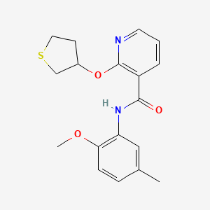 molecular formula C18H20N2O3S B2732684 N-(2-methoxy-5-methylphenyl)-2-(thiolan-3-yloxy)pyridine-3-carboxamide CAS No. 2034240-96-3