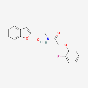 molecular formula C19H18FNO4 B2732727 N-[2-(1-benzofuran-2-yl)-2-hydroxypropyl]-2-(2-fluorophenoxy)acetamide CAS No. 2034600-17-2