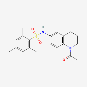 molecular formula C20H24N2O3S B2732764 N-(1-acetyl-1,2,3,4-tetrahydroquinolin-6-yl)-2,4,6-trimethylbenzene-1-sulfonamide CAS No. 1005299-49-9