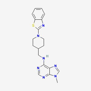molecular formula C19H21N7S B2732778 N-{[1-(1,3-benzothiazol-2-yl)piperidin-4-yl]methyl}-9-methyl-9H-purin-6-amine CAS No. 2379976-44-8