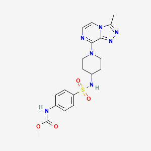 methyl (4-(N-(1-(3-methyl-[1,2,4]triazolo[4,3-a]pyrazin-8-yl)piperidin-4-yl)sulfamoyl)phenyl)carbamate