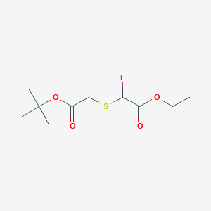 Ethyl 2-{[2-(tert-butoxy)-2-oxoethyl]sulfanyl}-2-fluoroacetate