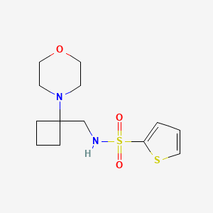 molecular formula C13H20N2O3S2 B2732816 N-{[1-(morpholin-4-yl)cyclobutyl]methyl}thiophene-2-sulfonamide CAS No. 2380081-21-8