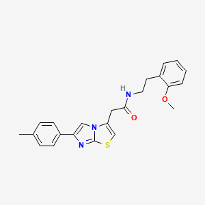molecular formula C23H23N3O2S B2732817 N-[2-(2-methoxyphenyl)ethyl]-2-[6-(4-methylphenyl)imidazo[2,1-b][1,3]thiazol-3-yl]acetamide CAS No. 897463-27-3