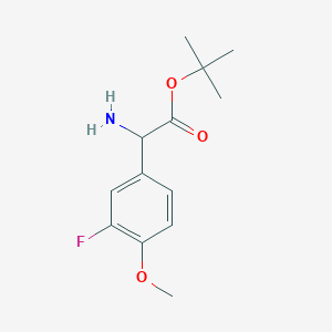 molecular formula C13H18FNO3 B2732822 Tert-butyl 2-amino-2-(3-fluoro-4-methoxyphenyl)acetate CAS No. 2248261-43-8