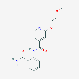 molecular formula C16H17N3O4 B2732824 N-(2-carbamoylphenyl)-2-(2-methoxyethoxy)pyridine-4-carboxamide CAS No. 2034238-67-8