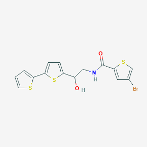molecular formula C15H12BrNO2S3 B2732886 N-(2-{[2,2'-bithiophene]-5-yl}-2-hydroxyethyl)-4-bromothiophene-2-carboxamide CAS No. 2097933-01-0