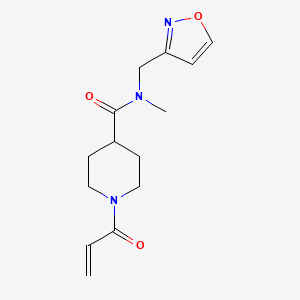 molecular formula C14H19N3O3 B2732890 N-methyl-N-[(1,2-oxazol-3-yl)methyl]-1-(prop-2-enoyl)piperidine-4-carboxamide CAS No. 2361681-59-4