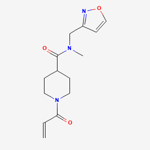 B2732890 N-Methyl-N-(1,2-oxazol-3-ylmethyl)-1-prop-2-enoylpiperidine-4-carboxamide CAS No. 2361681-59-4