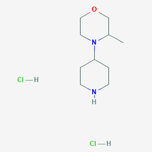 molecular formula C10H22Cl2N2O B2732895 3-Methyl-4-(piperidin-4-yl)morpholine dihydrochloride CAS No. 1803609-10-0