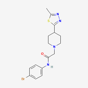molecular formula C16H19BrN4OS B2732902 N-(4-bromophenyl)-2-[4-(5-methyl-1,3,4-thiadiazol-2-yl)piperidin-1-yl]acetamide CAS No. 1396808-67-5