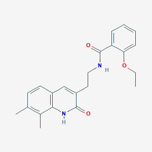 molecular formula C22H24N2O3 B2732919 N-[2-(7,8-dimethyl-2-oxo-1,2-dihydroquinolin-3-yl)ethyl]-2-ethoxybenzamide CAS No. 851407-52-8