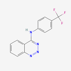 molecular formula C14H9F3N4 B2732921 N-[4-(trifluoromethyl)phenyl]-1,2,3-benzotriazin-4-amine 