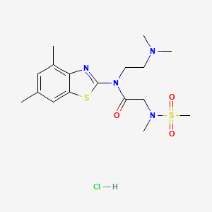 molecular formula C17H27ClN4O3S2 B2732972 N-(2-(dimethylamino)ethyl)-N-(4,6-dimethylbenzo[d]thiazol-2-yl)-2-(N-methylmethylsulfonamido)acetamide hydrochloride CAS No. 1351630-72-2