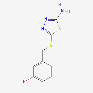 5-[(3-Fluorobenzyl)sulfanyl]-1,3,4-thiadiazol-2-ylamine