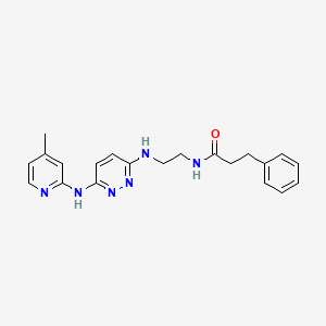 N-(2-((6-((4-methylpyridin-2-yl)amino)pyridazin-3-yl)amino)ethyl)-3-phenylpropanamide