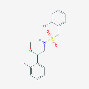 B2733011 1-(2-chlorophenyl)-N-(2-methoxy-2-(o-tolyl)ethyl)methanesulfonamide CAS No. 1797281-30-1