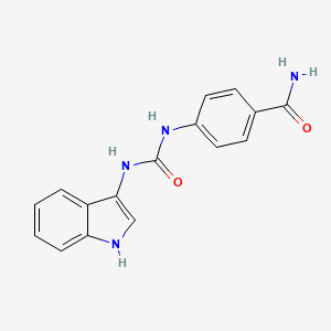 molecular formula C16H14N4O2 B2733042 4-{[(1H-indol-3-yl)carbamoyl]amino}benzamide CAS No. 899990-03-5