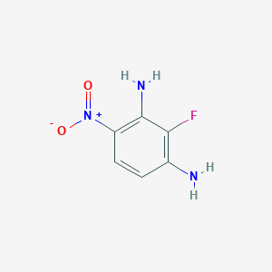 molecular formula C6H6FN3O2 B2733081 2-Fluoro-4-nitrobenzene-1,3-diamine CAS No. 1803815-62-4