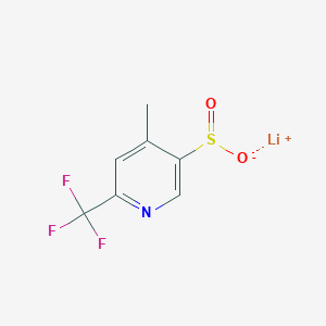 molecular formula C7H5F3LiNO2S B2733099 Lithium(1+)ion4-methyl-6-(trifluoromethyl)pyridine-3-sulfinate CAS No. 2241140-92-9