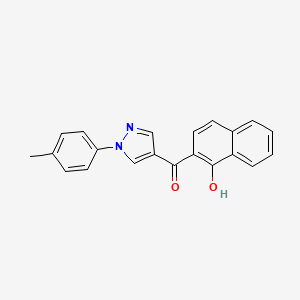 molecular formula C21H16N2O2 B2733102 (1-hydroxy-2-naphthyl)[1-(4-methylphenyl)-1H-pyrazol-4-yl]methanone CAS No. 955976-63-3