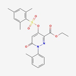 Ethyl 4-((mesitylsulfonyl)oxy)-6-oxo-1-(o-tolyl)-1,6-dihydropyridazine-3-carboxylate