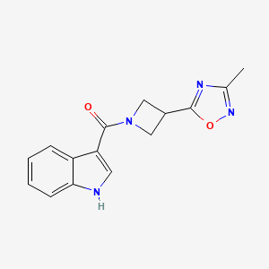 (1H-indol-3-yl)(3-(3-methyl-1,2,4-oxadiazol-5-yl)azetidin-1-yl)methanone