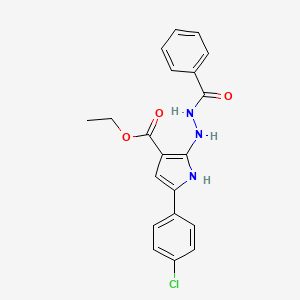 ethyl 2-(2-benzoylhydrazino)-5-(4-chlorophenyl)-1H-pyrrole-3-carboxylate